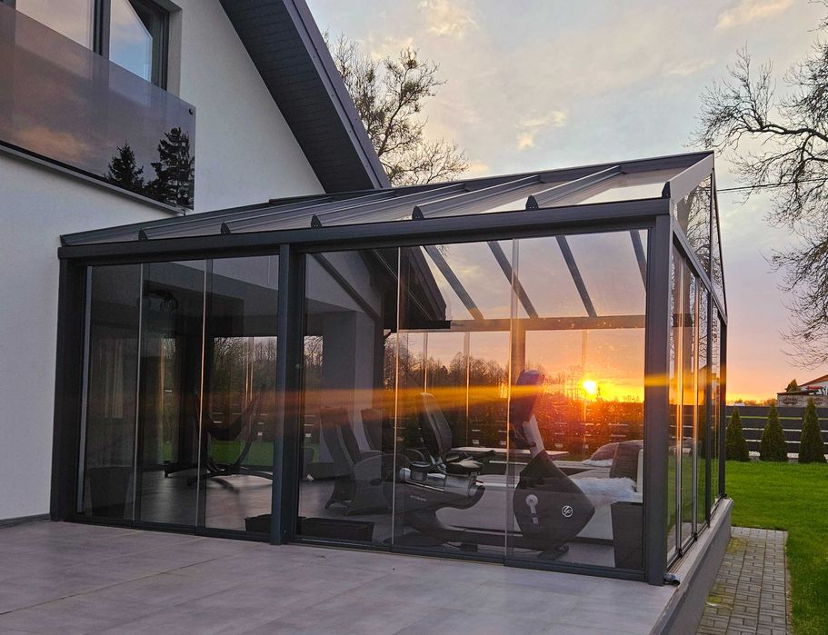 NEXHED - Ogrody zimowe zabudowa tarasu patio szklane zabudowy weranda