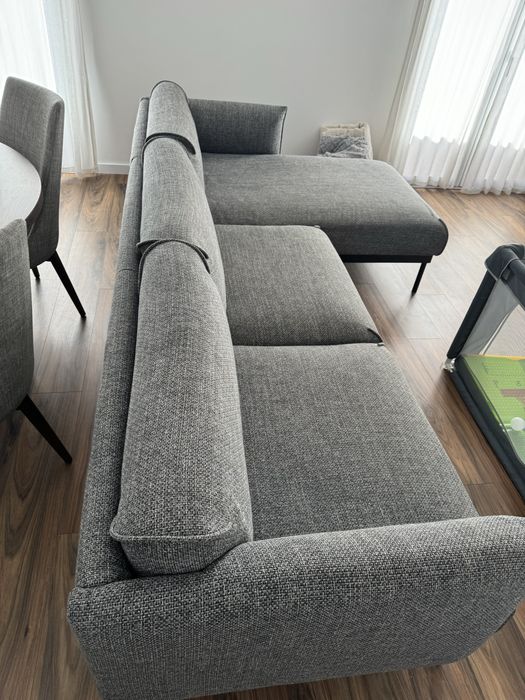 Sofá Cinzento IKEA com Chaise Longue (Ótimo Estado)