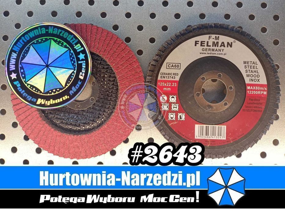 200 szt P60 Tarcza Listkowa ceramiczna 125mm lamelka 125mm ceramiczna