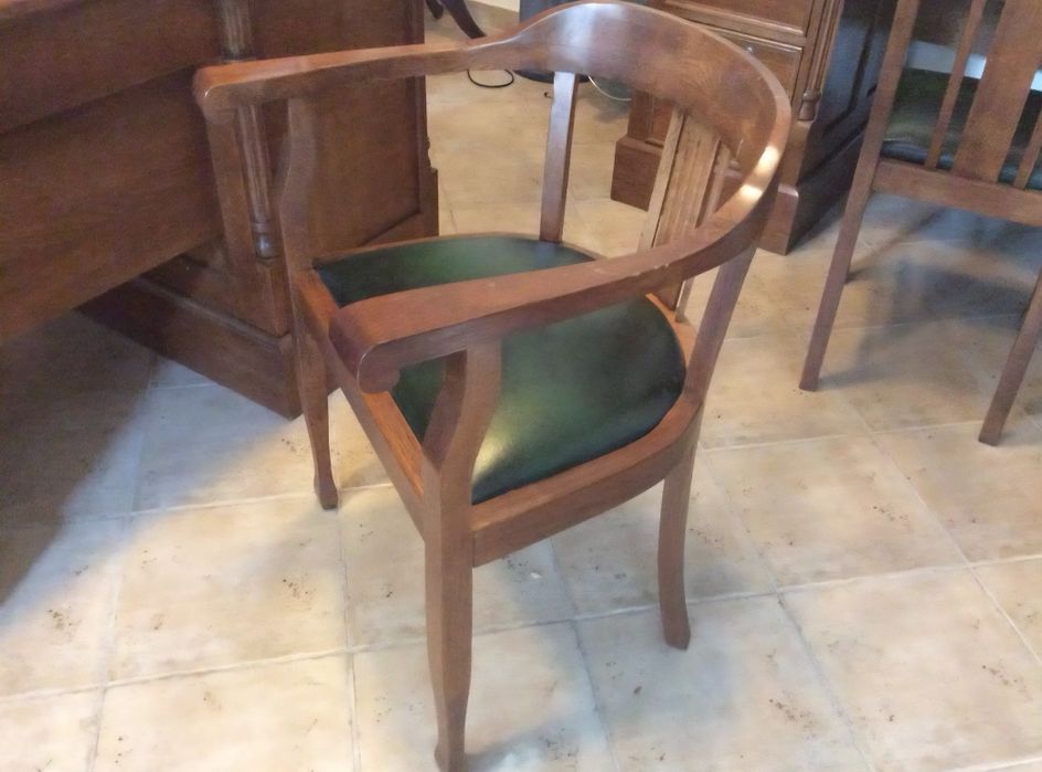 Fotel do biurka dębowy