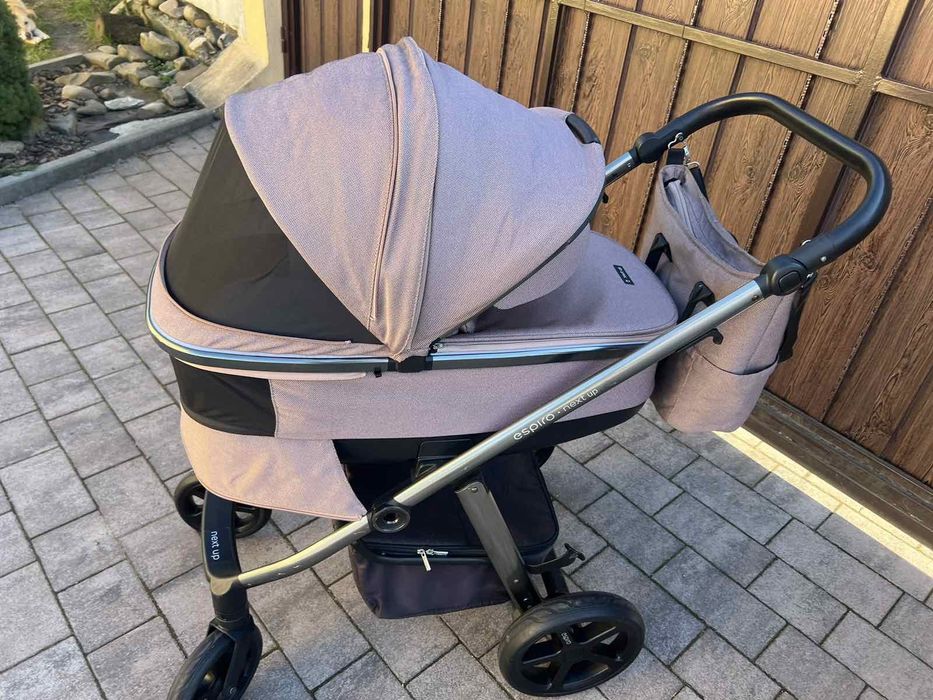 Коляска 2 в1 Espiro next up бежева для дівчинки ( carrello, cybex)