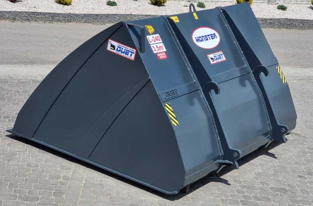 łyżka maniotu objętościowa 3,5m3 trociny wielka do ładowarki manitou