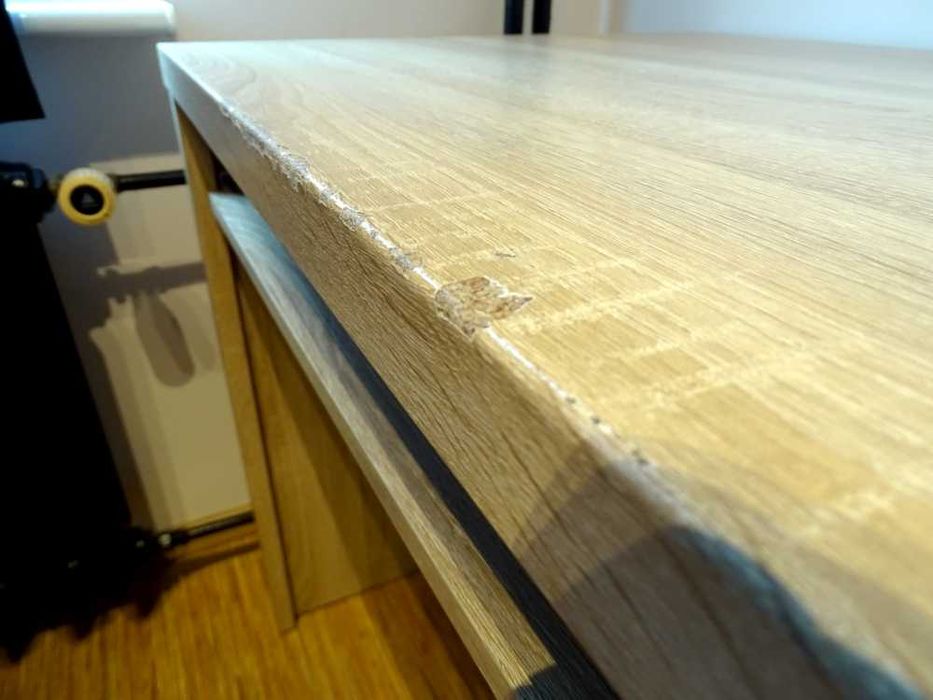 Biurko Kaspian 120 cm BRW z drzwiami i szufladą dąb sonoma