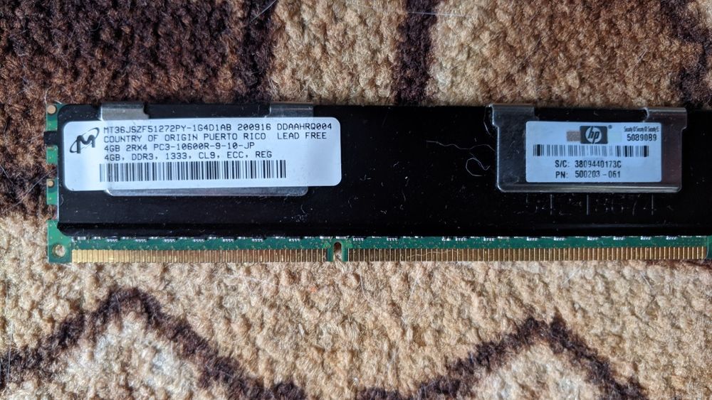 Продам планки оперативной памяти Ddr-3 для серверов,1х-16 гб,4х по 4 г