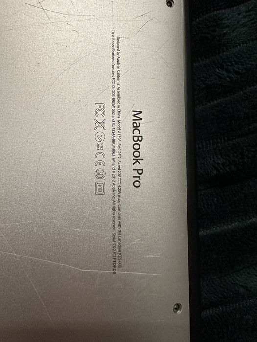 Macbook Pro a1398 16 gb i7 500 ssd dysk nowa bateria tanio laptop pc