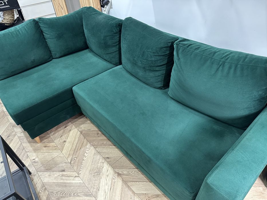 Ciemno zielony naroznik Agata meble