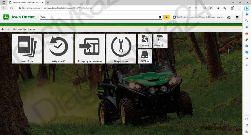 John Deere Service Advisor 2024.07 Najnowsze Oprogramowanie Zdalna Ins