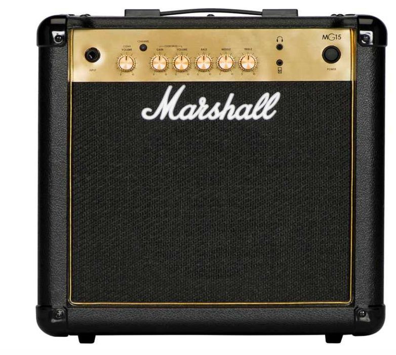 Marshall MG15G Amplificador, preto e dourado, padrão, 15 W