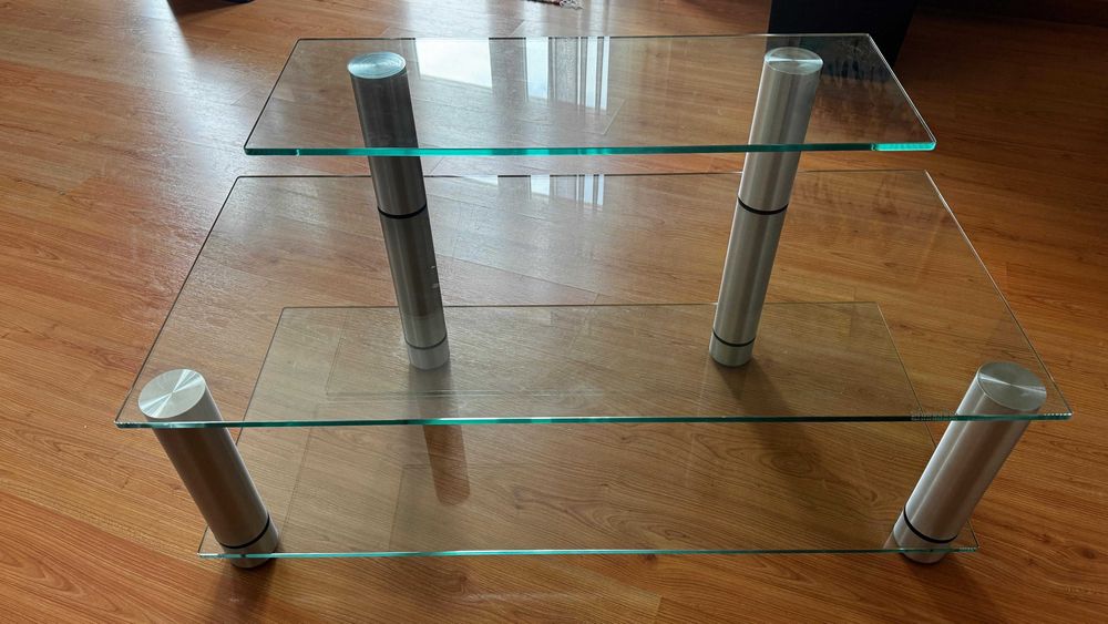 Móvel de televisão em Vidro temperado