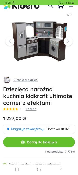 Duża kuchnia Kinderkraft dla dziecka