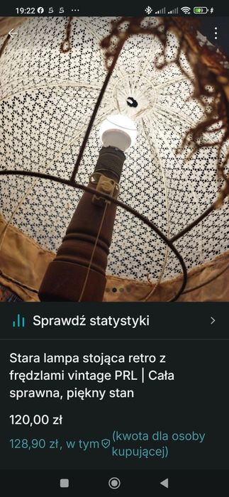 lampa podłogowa PRL