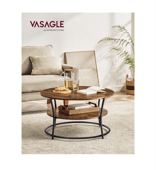 Stolik kawowy okrągły 80cm średnicy rustykalny