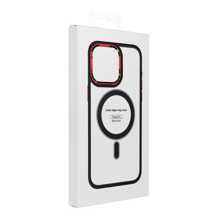 Etui iPhone 15 Pro Max czarno-czerwone