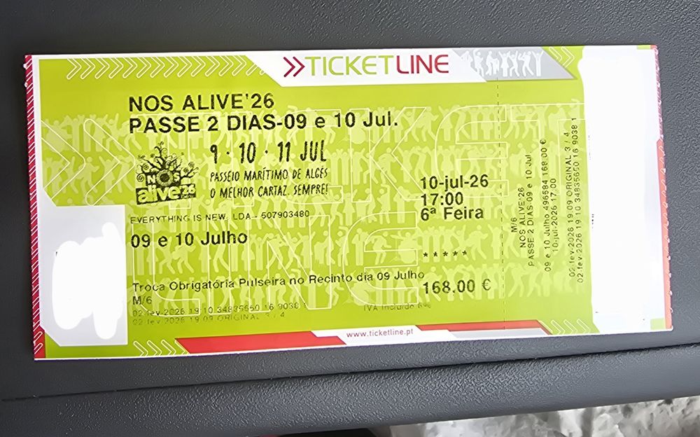 Passe NOS ALIVE - 9 e 10 de Julho