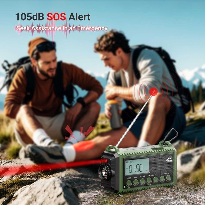 Radio Korbowe Turystyczne Z Powerbankiem 12000mAh,