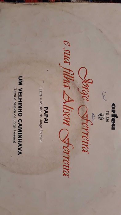 Jorge Ferreira e sua filha - Papai - single vinil - portes incluídos