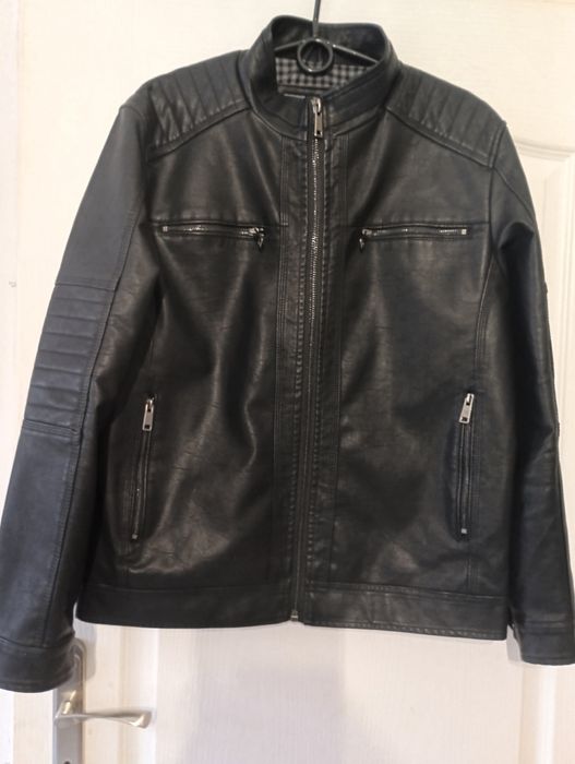 Kurtka męska z eko skóry
