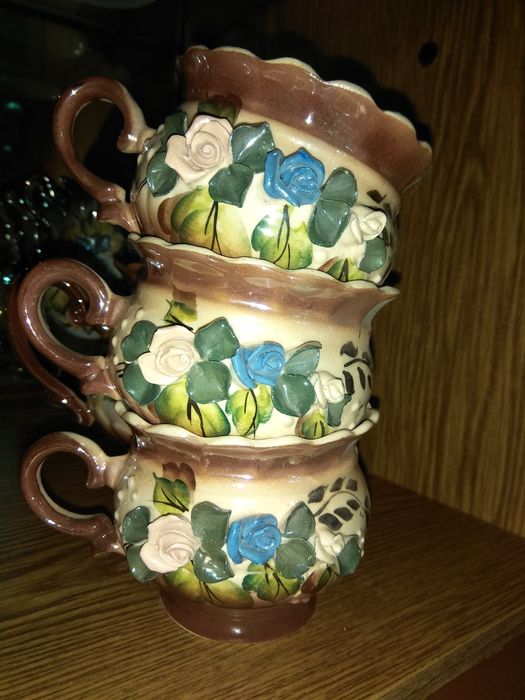 Чайный сервиз на 6 персон, чашки, заварник, конфетница