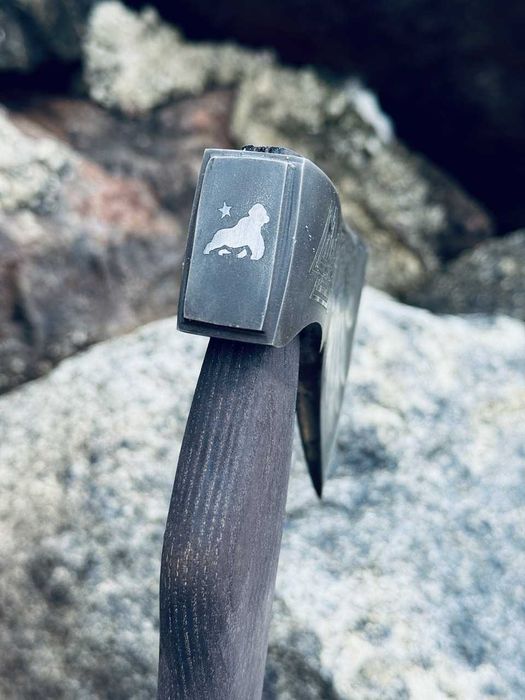 Сокира ручної роботи Шуліка сталь 65г TR49 Топор с узором на подарок