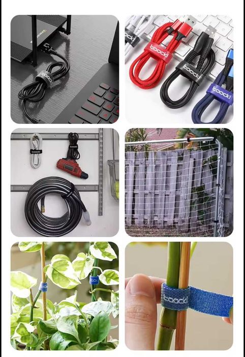 Нейлоновая липуча розрізна стрічкаToochki 5m, Органайзер для кабелів