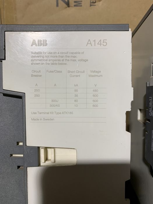 Контактор АВВ 145А