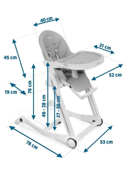 Krzesełko do karmienia Ricokids Tugo zadbamy