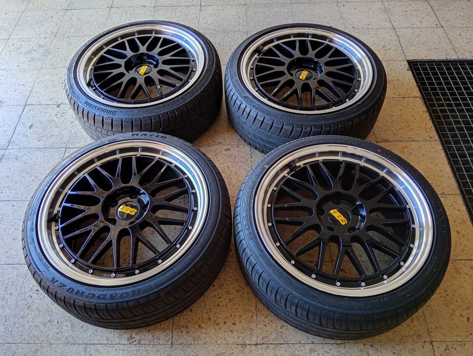Jantes 18" 5x114.3 (Estilo BBS) c/ Pneus 215/40R18 Quase Novos