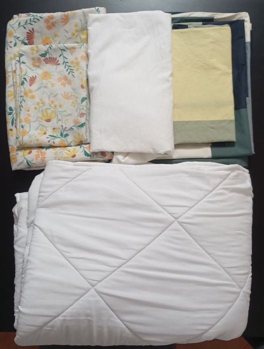 Edredon para cama solteiro com 2 capas + 1 lençol
