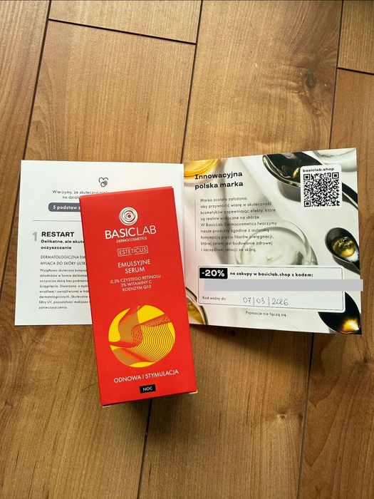 Basiclab esteticus emulsyjne serum na noc z retinolem