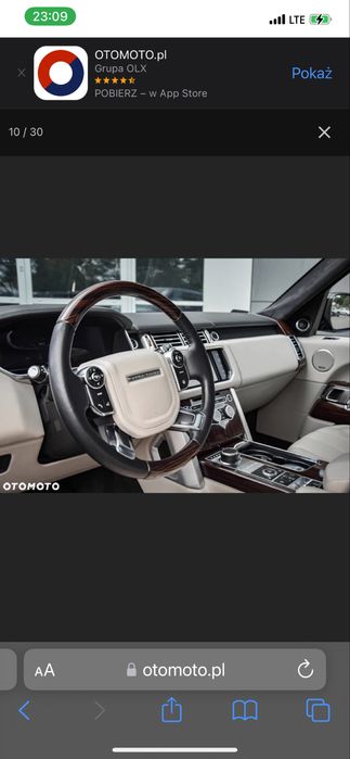 Range Rover  Autobiografy 4,4 sv8d Fvat uszkodzony
