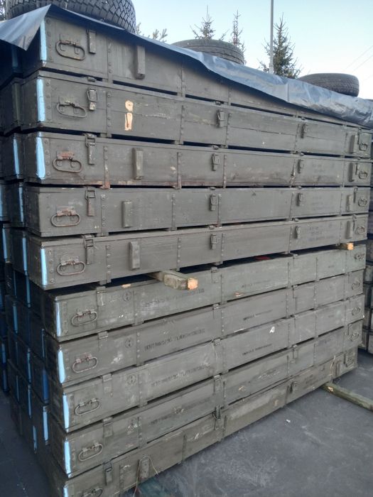 Skrzynie wojskowe drewniane transportowe