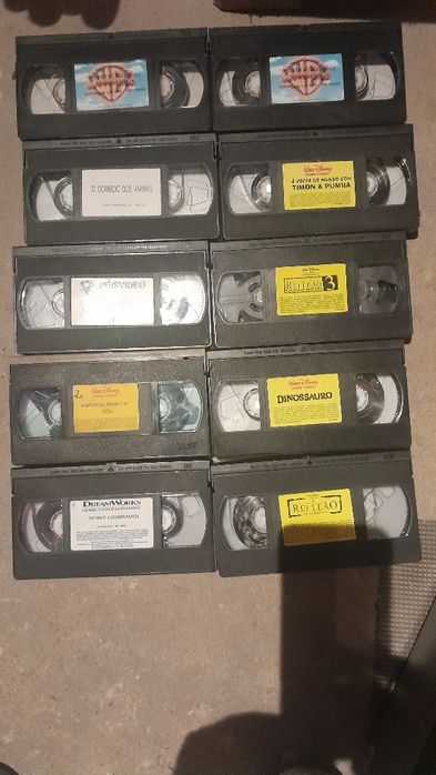 Cassete vhs filmes  e  dvds crianças