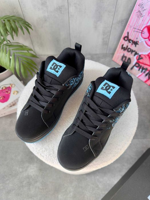 Жіночі кросівки DC Court Graffik "Black Blue Sabbath Pixie" Розміри 36-41