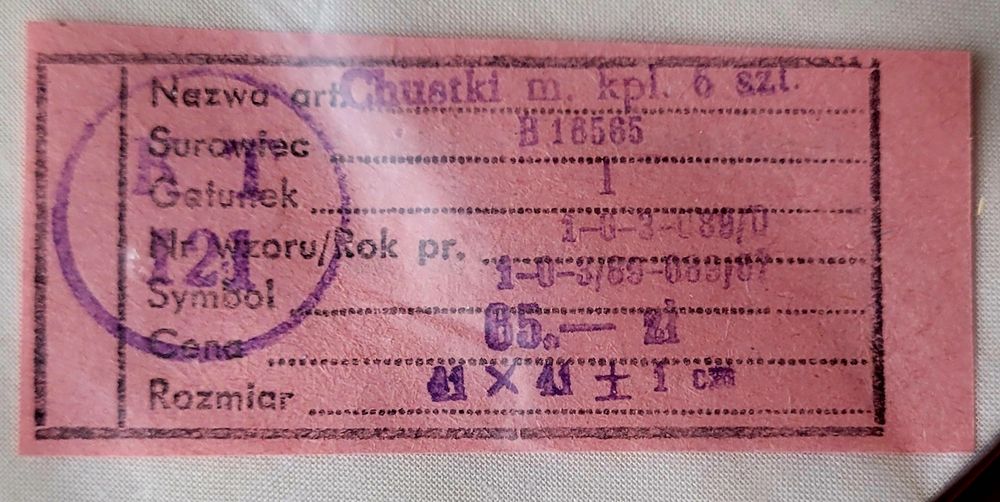 Stare(nowe) materiałowe chusteczki do nosa l. 80-te XX w!