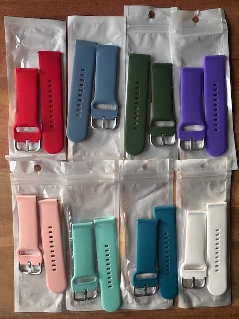 Zestaw 8 wymiennych opasek 22 mm Różne kolory