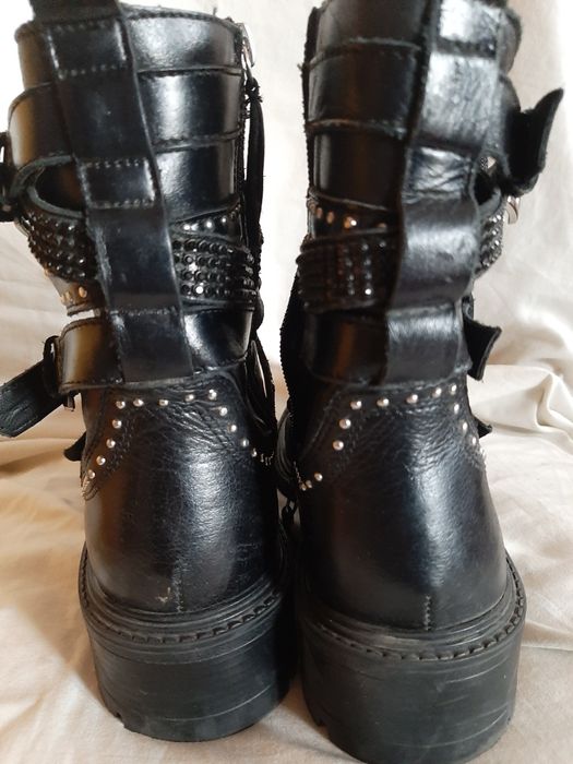 kamaszki czarne, typ glany, damskie