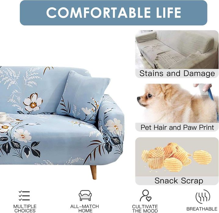 Nowy pokrowiec / elastyczny / szezlong / ochronny / 3-osobowy !7988!