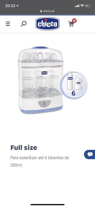 Esterilizador 2 em 1 Chicco