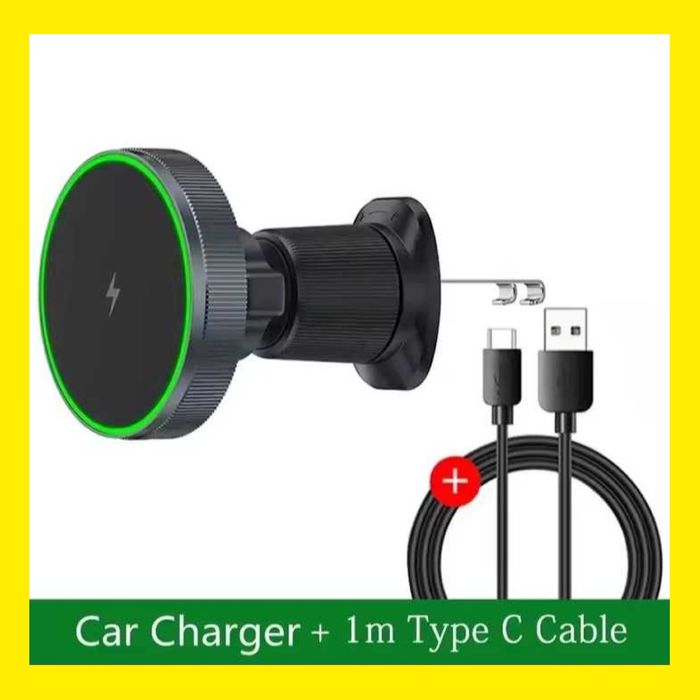 ЗАРЯДКА бездротова магнітна 15W | Тримач для телефона держатель в авто
