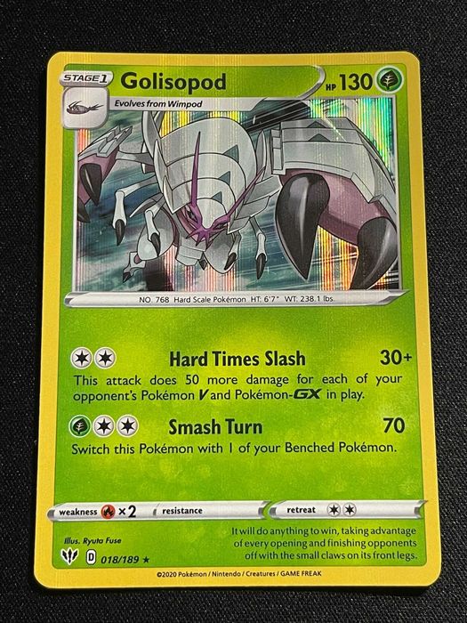 Carta Pokémon Golisopod 18/189 Darkness Ablaze