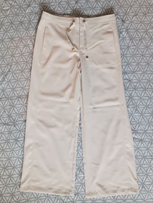 Zara nowe spodnie ecru rozmiar L wysoki stan szeroka nogawka
