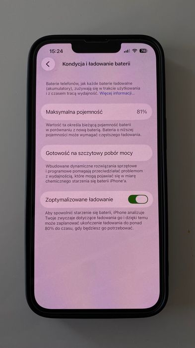 iPhone 13 81% bateria nigdy nie otwierany (rezerwacja)