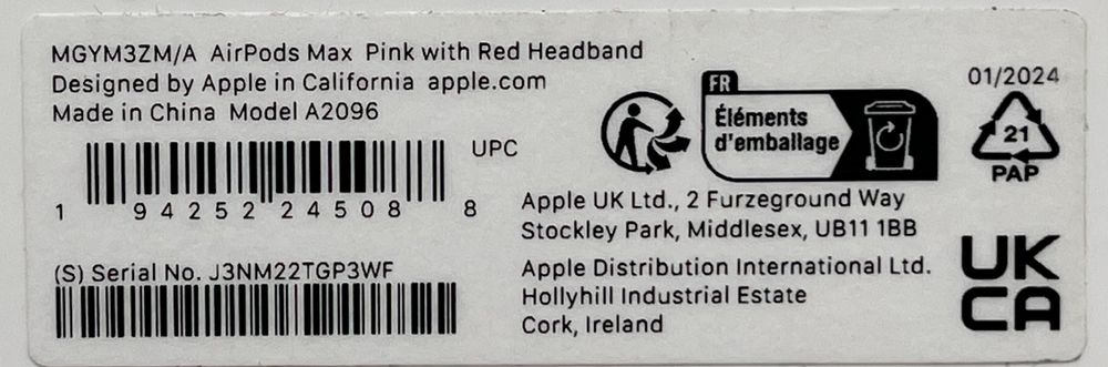 OUTLET Apple AirPods Max Nauszne FV23% PL GW