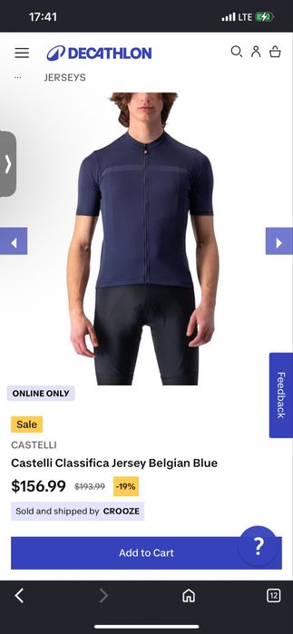 Чоловіча Велосипедна Футболка Castelli