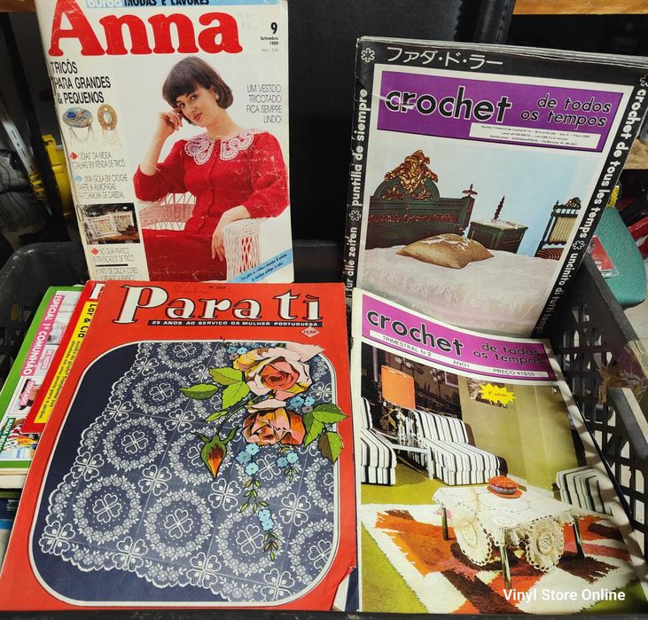 Grande Lote de Revistas Tricot, Crochet, Moda, Linhas e Pautas Raras.