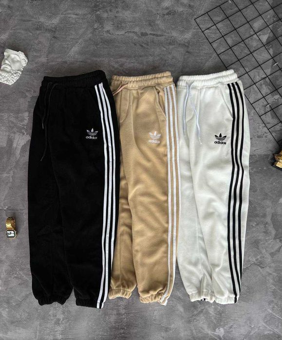 Штани фліс полар Adidas Navy Blue спортивні чоловічі i57/DA-23