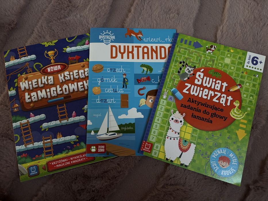 zestaw łamigłówki + dyktanda