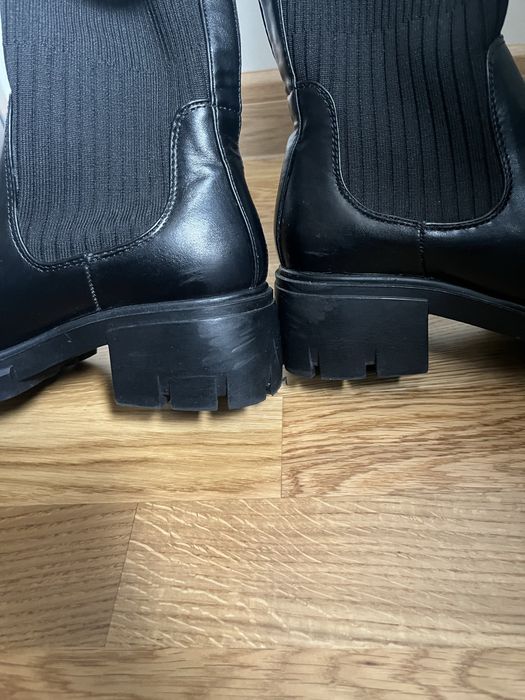 Botki czarne obcas rozmiar 39