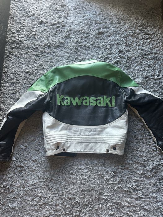 Casaco Motard Kawasaki todo em Couro Tamanho L