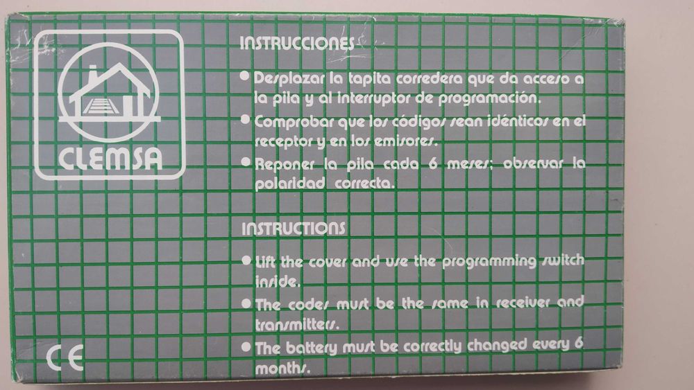 Comando Portão Garagem Clemsa Digicode M2 (novo)